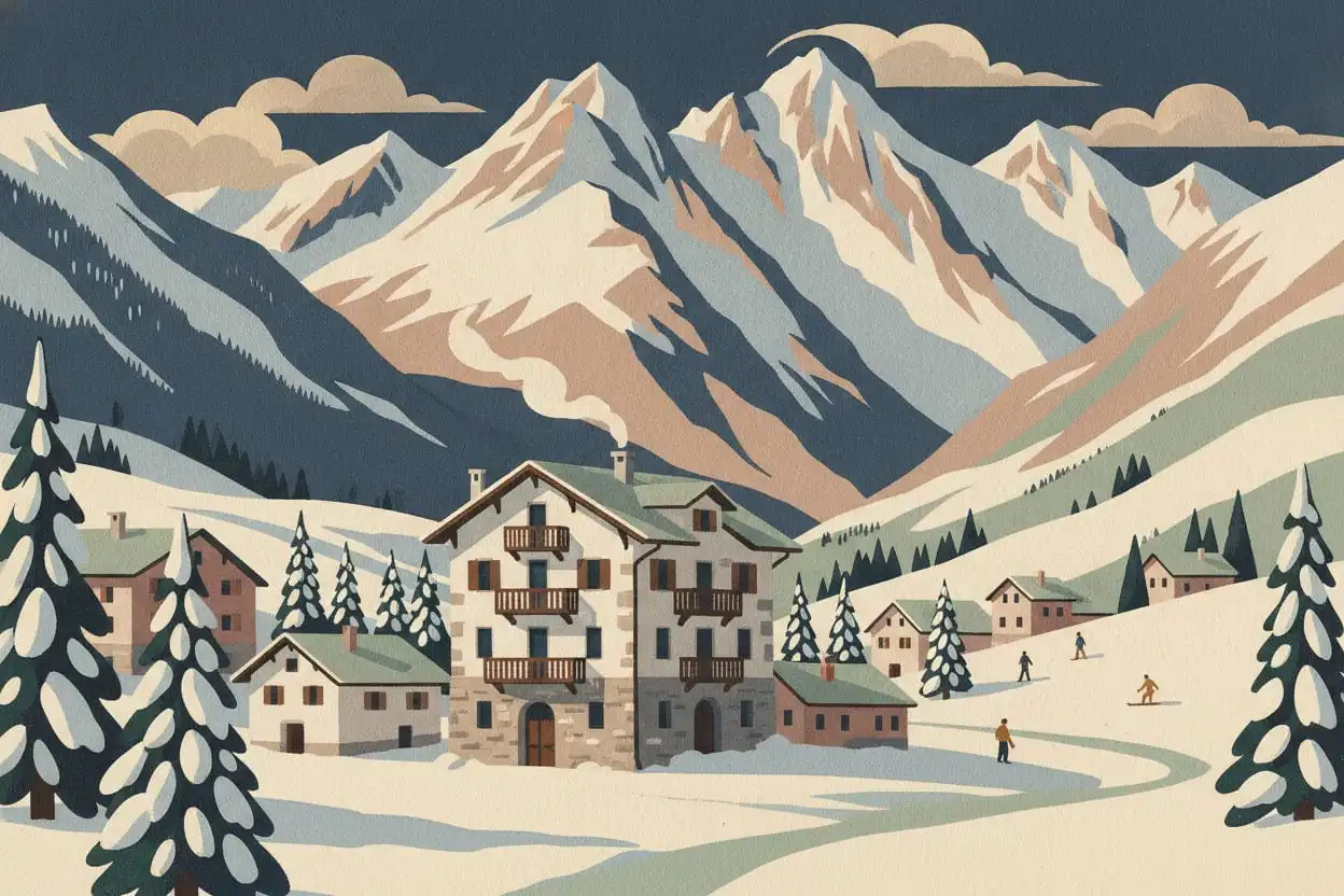 Villa Loubenò: illustrazione creata con l'intelligenza artificiale, non è una foto