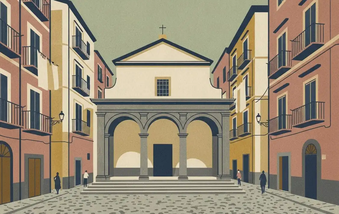 Pio Monte della Misericordia: illustration made with AI, not a photo