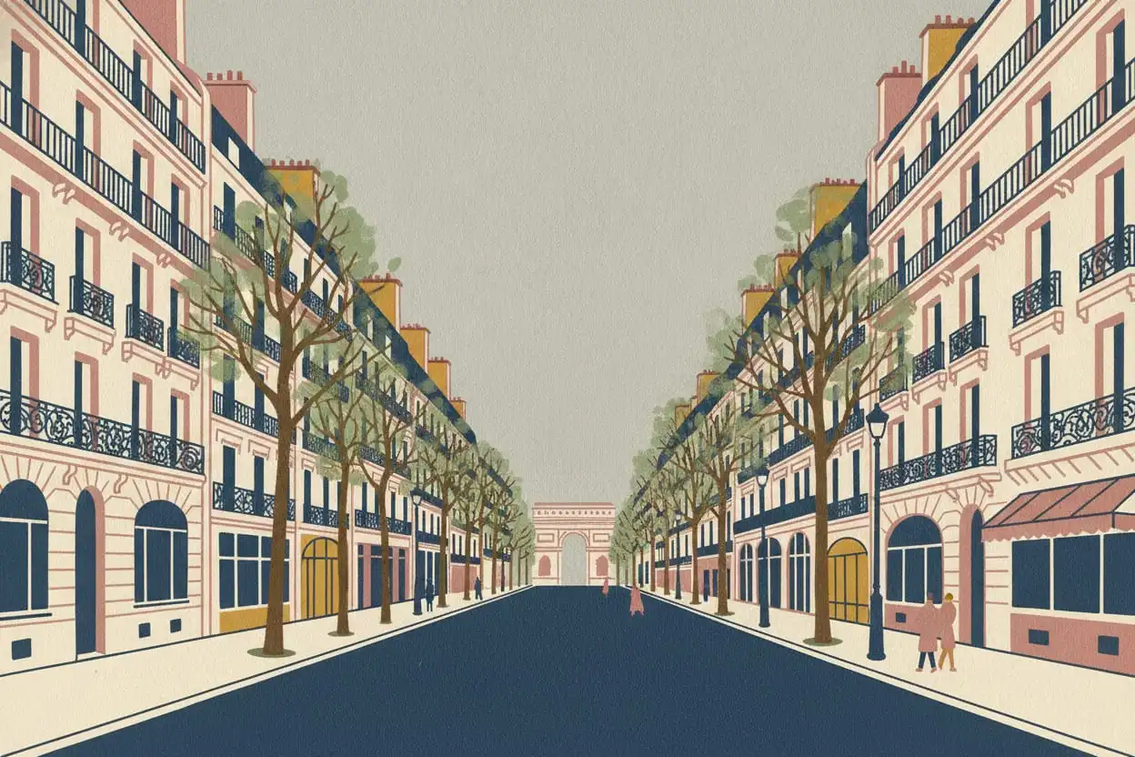 Avenue Kléber : illustration créée par intelligence artificielle, ce n'est pas une photo